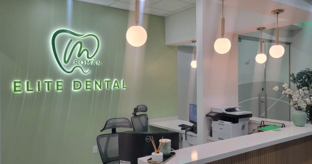 Acogedora recepción de Elite Dental Touch en Miramar, FL